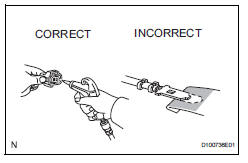 Toyota RAV4. Repair method of connector terminal