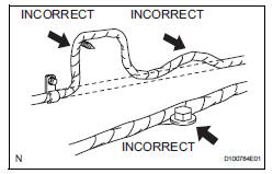 Toyota RAV4. Handling of wire harness