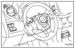 Toyota RAV4. Install steering column cover lower