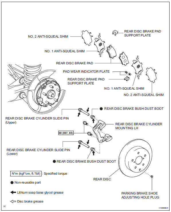 Toyota RAV4. Rear brake