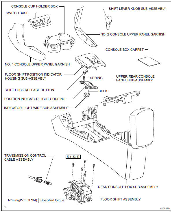 Toyota Rav4 Service Manual Floor Shift Assembly U140f Automatic