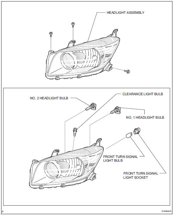 Toyota RAV4. Headlight assembly