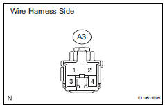 Toyota RAV4. Check wire harness (switch - battery)