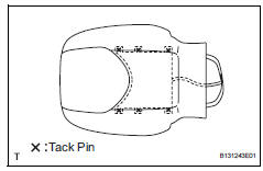 Toyota RAV4. Remove front seatback heater (w/ seat heater system)
