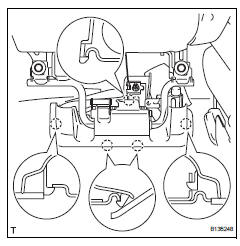 Toyota RAV4. Install no. 2 Seat leg cover lh