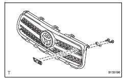Toyota RAV4. Remove no. 2 Radiator grille emblem