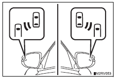 Toyota RAV4. Outside rear view mirrors (vehicles with bsm)