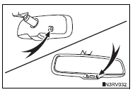 Toyota RAV4. To prevent sensor error (vehicles with an auto anti-glare inside rear view mirror)