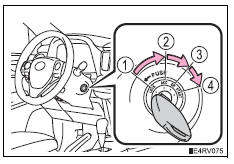 Toyota RAV4. Changing the engine switch positions