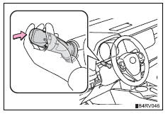 Toyota RAV4. Switching to low beam