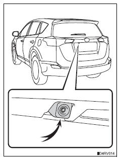 Toyota RAV4. Rear view monitor system camera