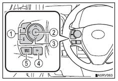 Toyota RAV4. Operating the audio system using the steering wheel switches