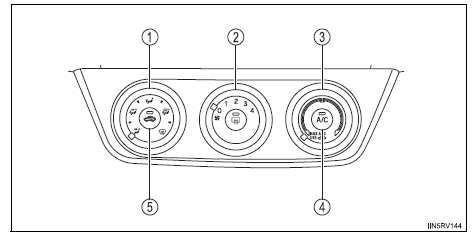 Toyota RAV4. Manual air conditioning system