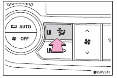 Toyota RAV4. Micro dust and pollen filter mode button