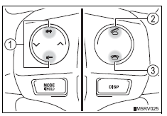 Toyota RAV4. Steering wheel switches (bluetooth® phone)