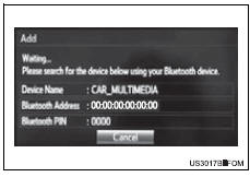 Toyota RAV4. How to register a bluetooth® device