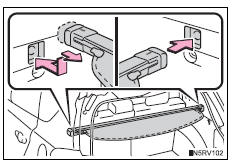 Toyota RAV4. Installing the luggage cover