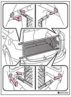 Toyota RAV4. Rear cargo net (if equipped)