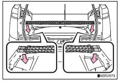 Toyota RAV4. Stowing the rear cargo net (vehicles with the rear cargo net holders)