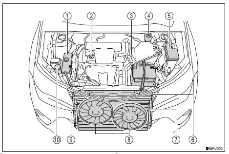 Toyota RAV4. Engine compartment