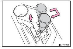 Toyota RAV4. If the shift lever cannot be shifted from p