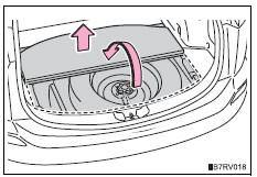 Toyota RAV4. Taking out the spare tire