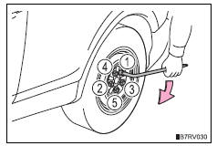 Toyota RAV4. Installing the spare tire