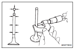 Toyota RAV4. Inspect exhaust valve