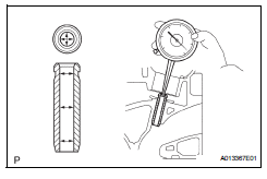 Toyota RAV4. Inspect intake valve guide bush