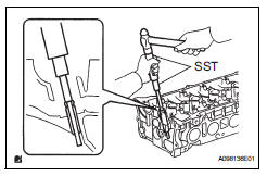 Toyota RAV4. Replace intake valve guide bush