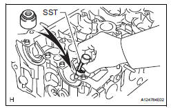 Toyota RAV4. Install valve stem oil seal