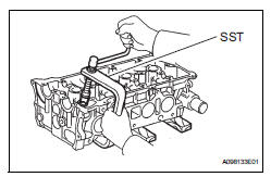 Toyota RAV4. Install exhaust valve