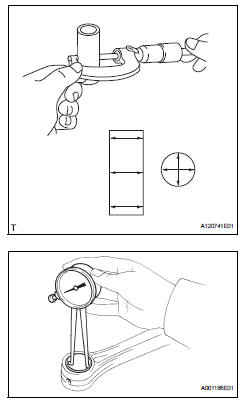 Toyota RAV4. Inspect piston pin oil clearance