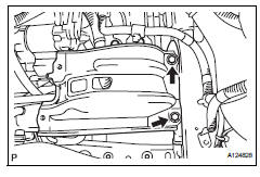 Toyota RAV4. Remove battery bracket reinforcement