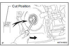 Toyota RAV4. Replace timing chain cover oil seal