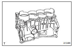 Toyota RAV4. Install cylinder block water jacket spacer