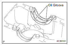 Toyota RAV4. Install crankshaft thrust washer upper