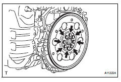 Toyota RAV4. Remove drive plate sub-assembly