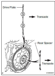 Toyota RAV4. Install drive plate sub-assembly