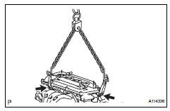 Toyota RAV4. Install engine assembly with transaxle