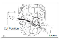 Toyota RAV4. Remove engine rear oil seal
