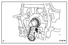 Toyota RAV4. Install crankshaft timing sprocket