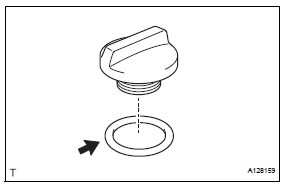 Toyota RAV4. Install oil filler cap sub-assembly