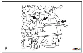 Toyota RAV4. Install no. 3 Water by-pass pipe