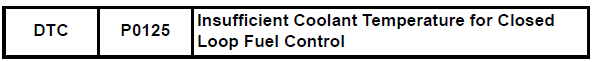 Toyota RAV4. Insufficient coolant temperature for closed loop fuel control