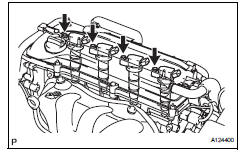 Toyota RAV4. Disconnect cable from negative battery terminal