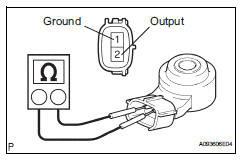 Toyota RAV4. Inspect knock sensor