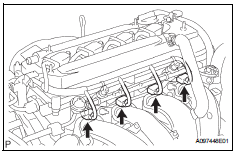 Toyota RAV4. Check ignition coil assembly and perform spark test