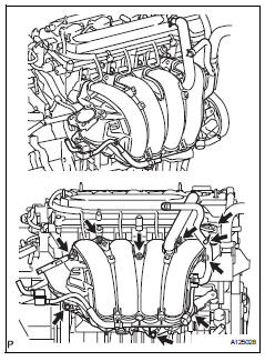 Toyota RAV4. Remove intake manifold