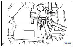 Toyota RAV4. Install starter assembly